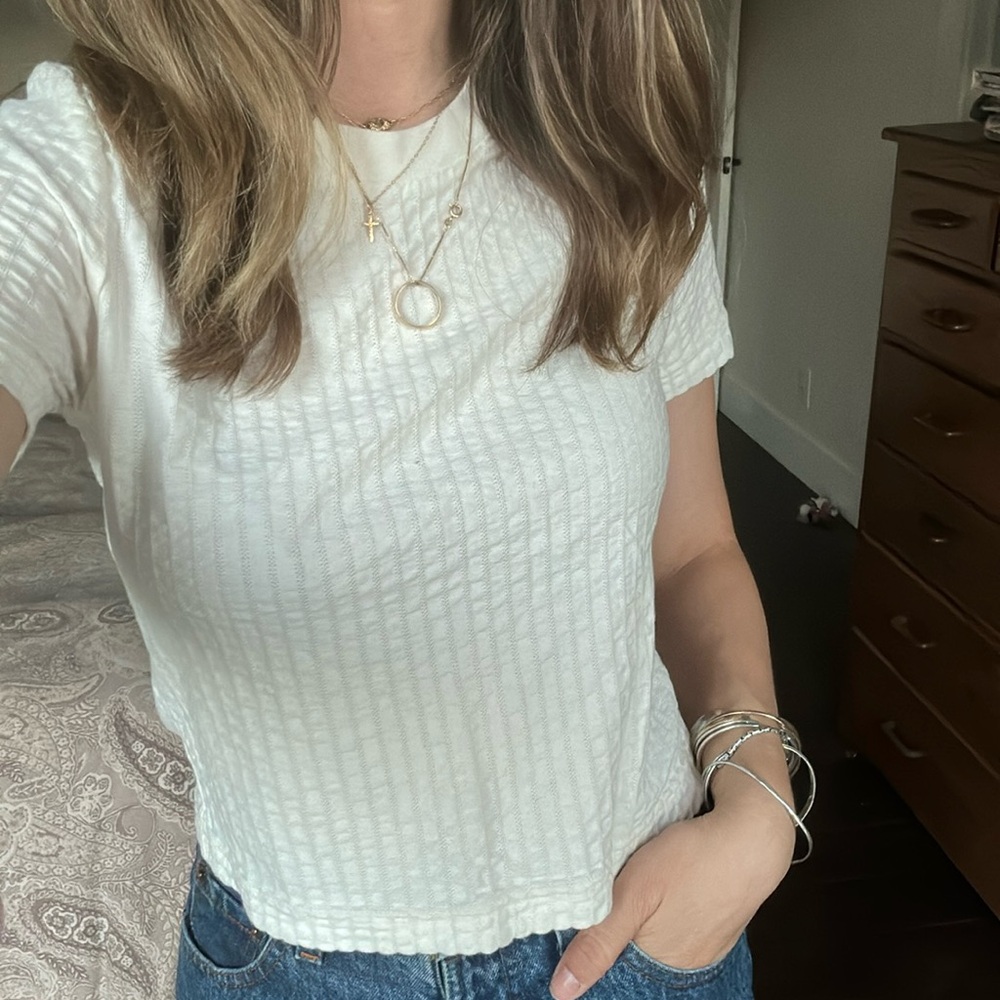 Past Life textured crop tee
